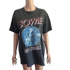 The Vinyl Icons Bowie Ziggy Stardust Cotton Graphic T-Shirt Mens Medium